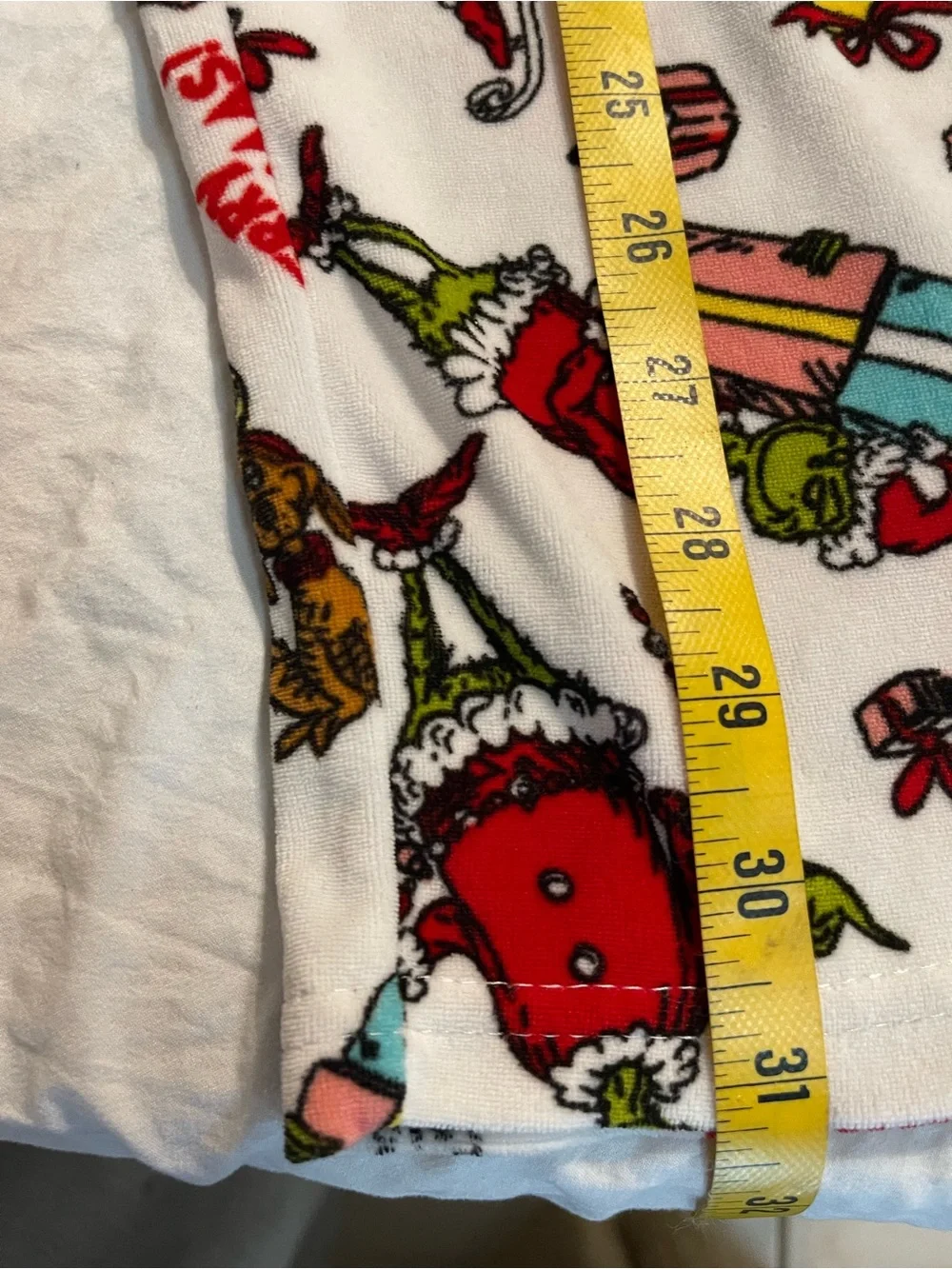 Kids White Grinch-Print Pajama Pants - Holiday Sleep Bottoms